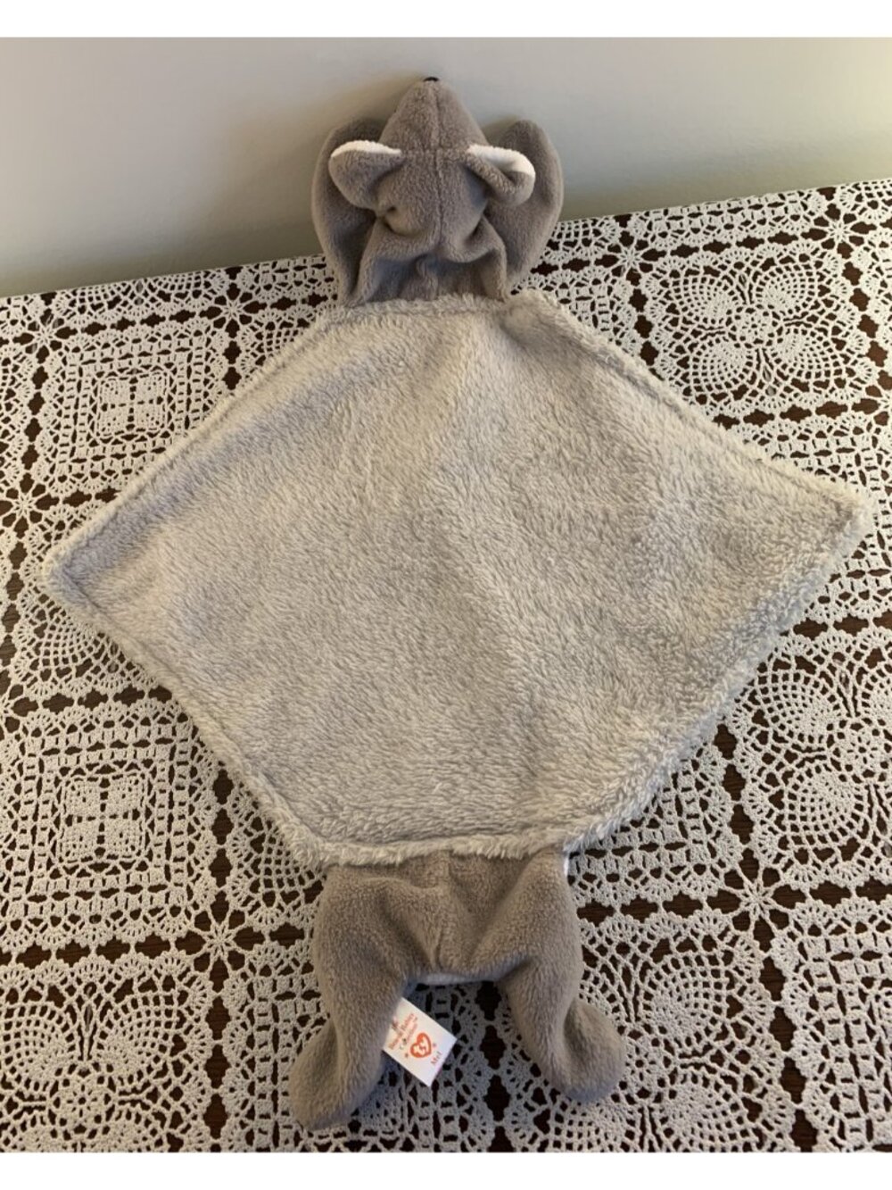 Rare Ty Beanie Baby Koala  Mel Lovey Security Blanket Baby Blankie Soothing Gray